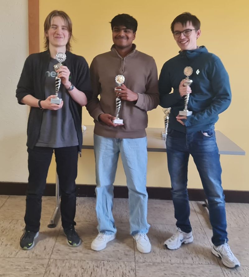 Die drei Mittelrheinqualiikanten für die NRW Einzelmeisterschaften